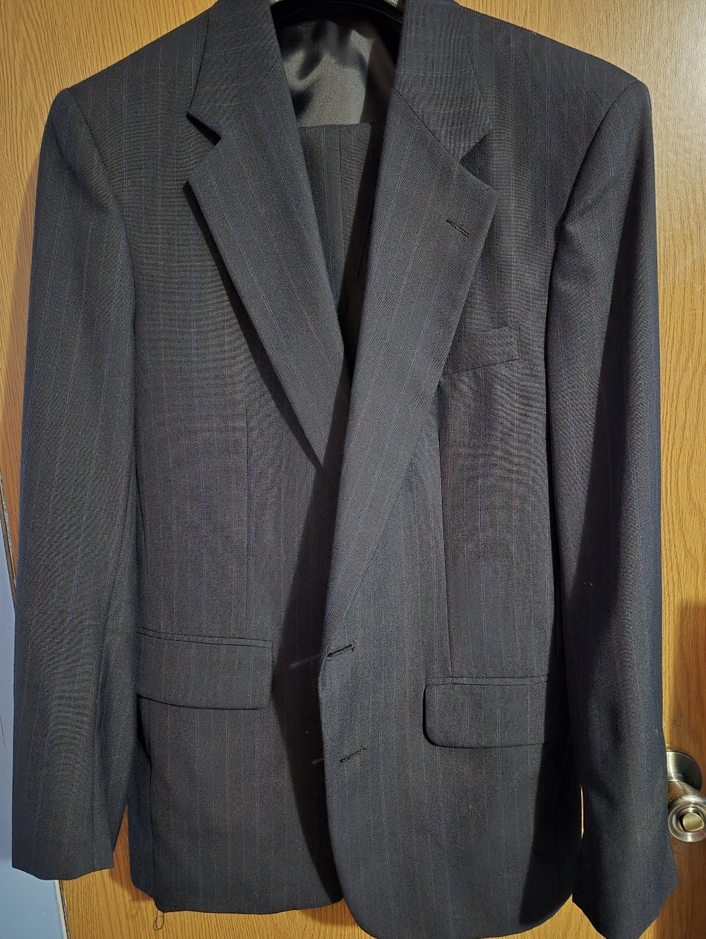 Mens Towncraft 3 Piece Suit 38R Pants 34X42 Vest C36 W32 Pre Owned